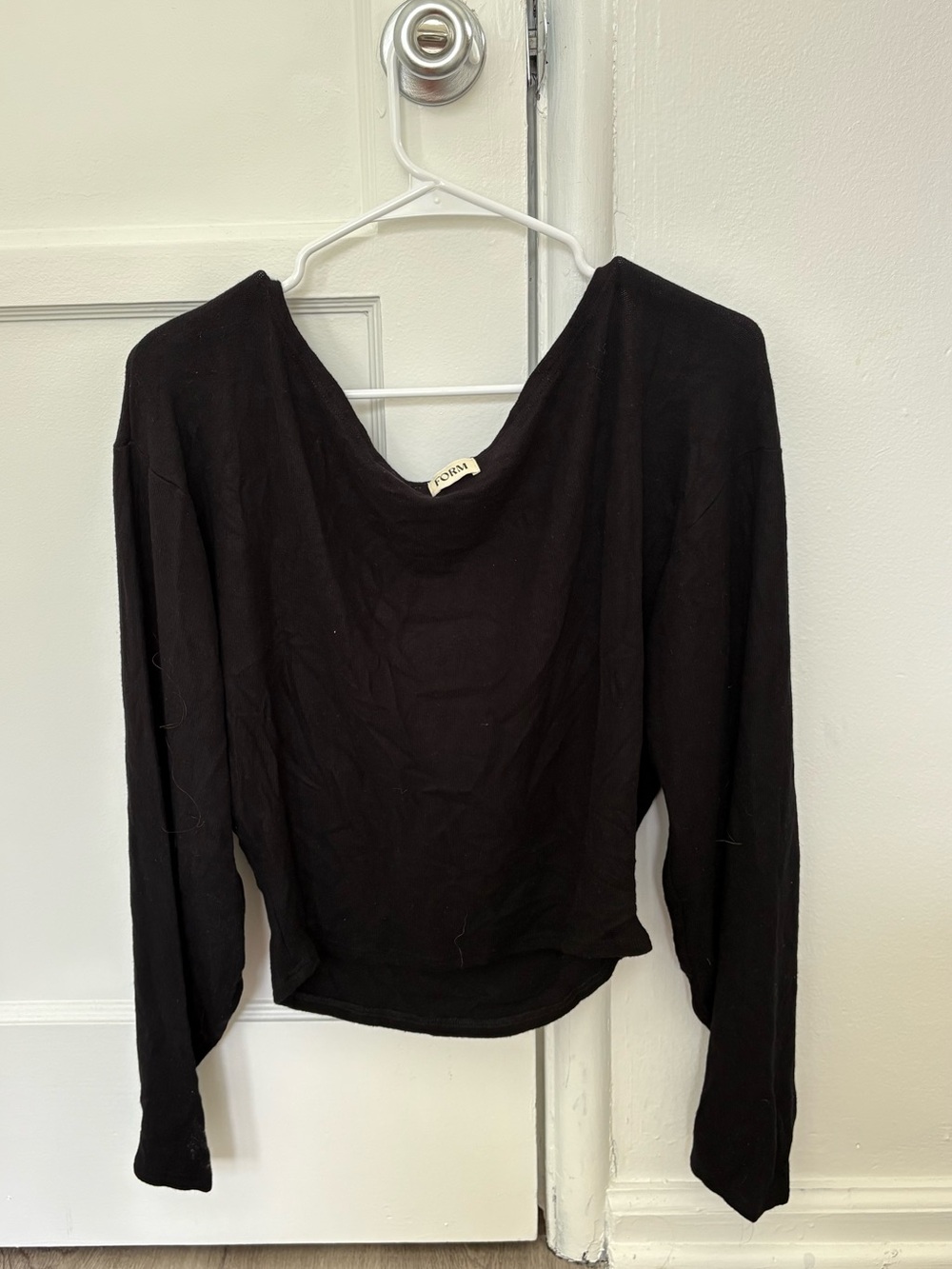 FORM Black Long-Sleeve Pullover Top - Picture 3 of 3